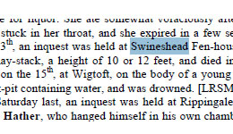 Thomas Thorp Inquest 1848
